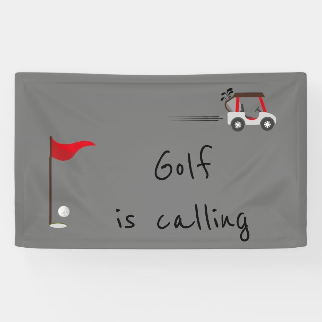 Niedlicher Wasserfarben Golf Spaß Golf ist Zitat Banner (Horizontal)