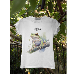 Niedlicher Wasserfarben-Laubfrosch, individuell an T-Shirt