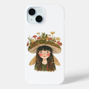 Niedlicher Wasserfarben-Pilz-Mädchen-Feen-Anstecke Case-Mate iPhone Hülle
