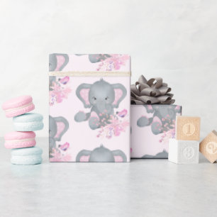 Niedlicher Wasserfarbenelephant Geschenkpapier