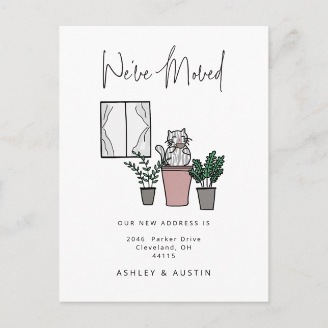 Niedlicher Wasserfarbenkatze Spaß, den wir uns mit Postkarte (Vorderseite)