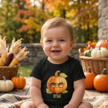Niedlicher Wasserfarbenkürbis-Patch 1. Halloween