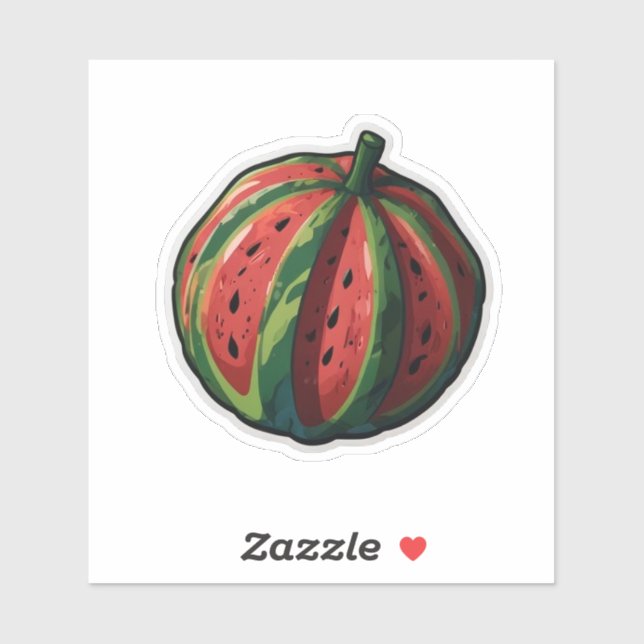 Niedlicher Wassermelone-Sticker Aufkleber (Blatt)