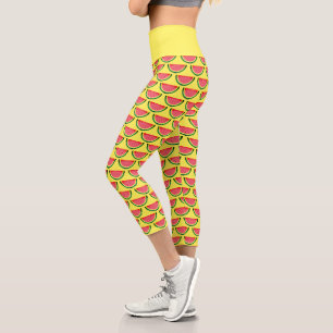 Niedlicher Wassermelonenschnitt kurze Leggings im