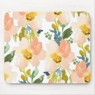 Niedlicher Watercolor-Blumenmuster Mousepad