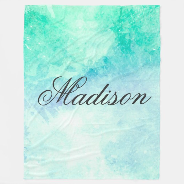 Niedlicher Watercolor Fleecedecke (Vorderseite)