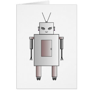 Niedlicher weiblicher Roboter-Vintages Retro