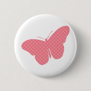 Niedlicher weiblicher Schmetterling Button