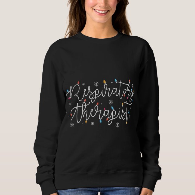 Niedlicher Weihnachts-Atemtherapeut X-mas Light F Sweatshirt (Vorderseite)