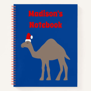 Niedlicher Weihnachts-Camel-Individuelle Name Notizbuch