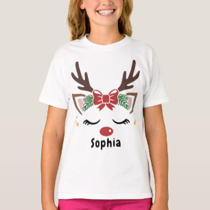 Niedlicher Weihnachts-Feierabend Name des Mädchens T-Shirt