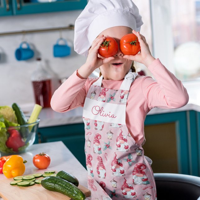 Niedlicher Weihnachts-Gnome-Urlaub Backen Individu Schürze (Von Creator hochgeladen)