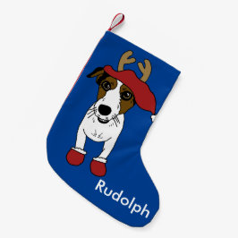 Niedlicher Weihnachts-Jack Russell Terrier Kleiner Weihnachtsstrumpf