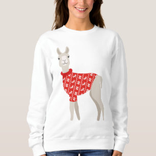 Niedlicher Weihnachts-Llama Sweater Jumper Sweatshirt