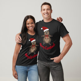 Niedlicher Weihnachts-Quokka Tragen einer Weihnach T-Shirt