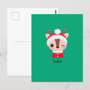 Niedlicher Weihnachts-Weihnachtsmeister Postkarte