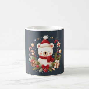Niedlicher Weihnachts-/Winterbär im Keim Kaffeetasse