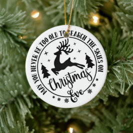 Niedlicher Weihnachtsabend Keramik Ornament