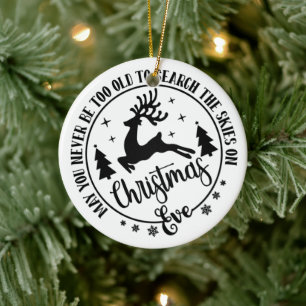 Niedlicher Weihnachtsabend Keramik Ornament