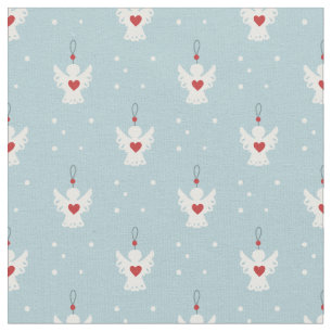 Niedlicher Weihnachtsangel Rote Liebe Herzpastel B Stoff