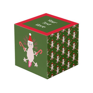 Niedlicher WeihnachtsAxolotl Custom Foto Upload Würfel