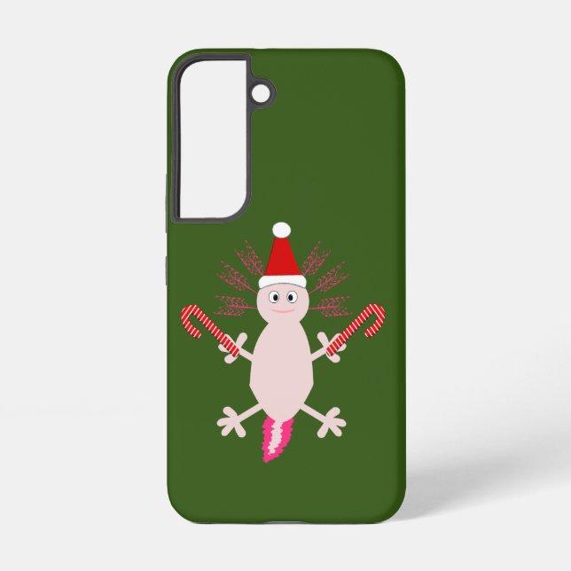 Niedlicher WeihnachtsAxolotl Samsung Galaxy Hülle (Rückseite)