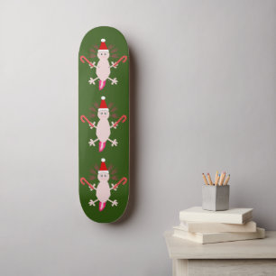 Niedlicher WeihnachtsAxolotl Skateboard
