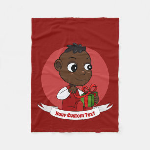 Niedlicher Weihnachtsbaby Cartoon Fleece Blanket