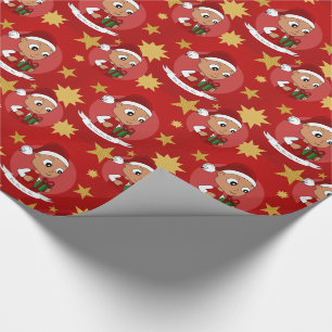 Niedlicher Weihnachtsbaby-Cartoon Geschenkpapier