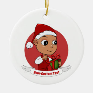 Niedlicher Weihnachtsbaby Cartoon Keramik Ornament