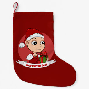 Niedlicher Weihnachtsbaby Cartoon Kleine Weihnacht Kleiner Weihnachtsstrumpf