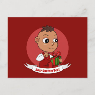 Niedlicher Weihnachtsbaby Cartoon Postcard Postkarte