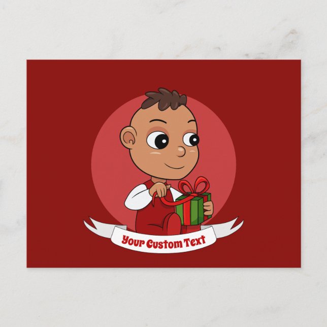 Niedlicher Weihnachtsbaby Cartoon Postcard Postkarte (Vorderseite)