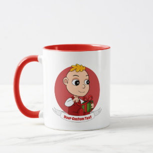 Niedlicher Weihnachtsbaby Cartoon Tasse
