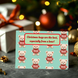 Niedlicher Weihnachtsbär Feiertagskarte