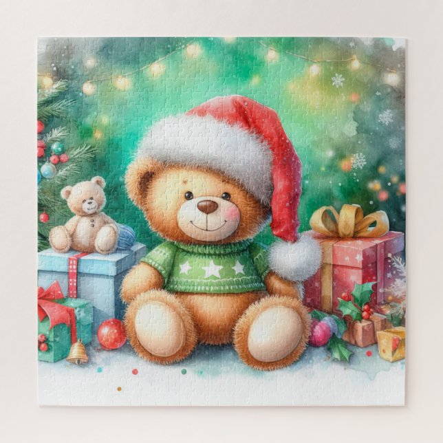 Niedlicher Weihnachtsbär Puzzle (Vertikal)
