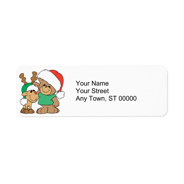 Niedlicher Weihnachtsbär und Rentier (Vorne)