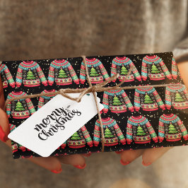 Niedlicher Weihnachtsbaum am Ugly Christmas Sweate Geschenkpapier