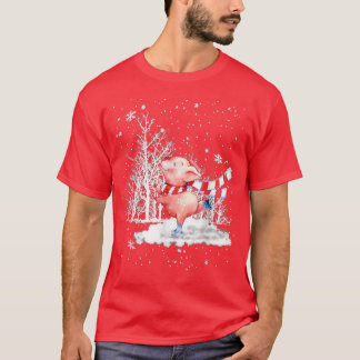 Niedlicher Weihnachtsbaum auf Schnee Merry Pigmas T-Shirt