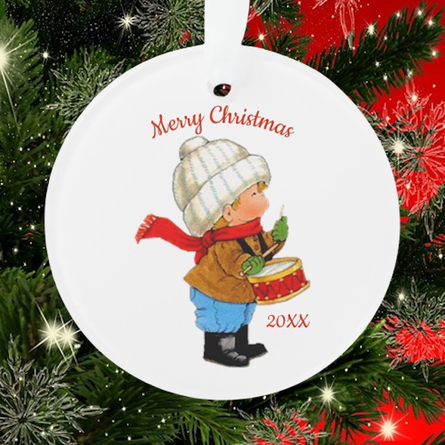 Niedlicher Weihnachtsbaum-Boy Acrylic Ornament (Von Creator hochgeladen)