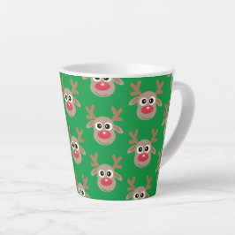 Niedlicher Weihnachtsbaum Cartoon Pattern Green Milchtasse