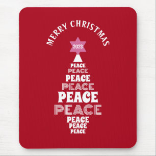Niedlicher Weihnachtsbaum Custom Year Red Mousepad