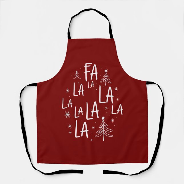 Niedlicher Weihnachtsbaum Fa La La Cosy Schürze (Vorderseite)