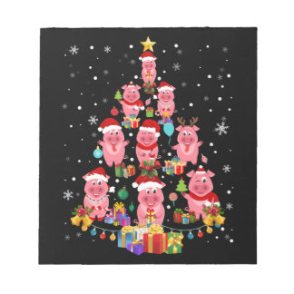 Niedlicher Weihnachtsbaum mit Ornament Xmas Merry Notizblock