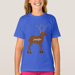 Niedlicher Weihnachtsbaum mit Roter Nase T-Shirt