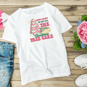 Niedlicher Weihnachtsbaum Pink Moderner Urlaub T-Shirt