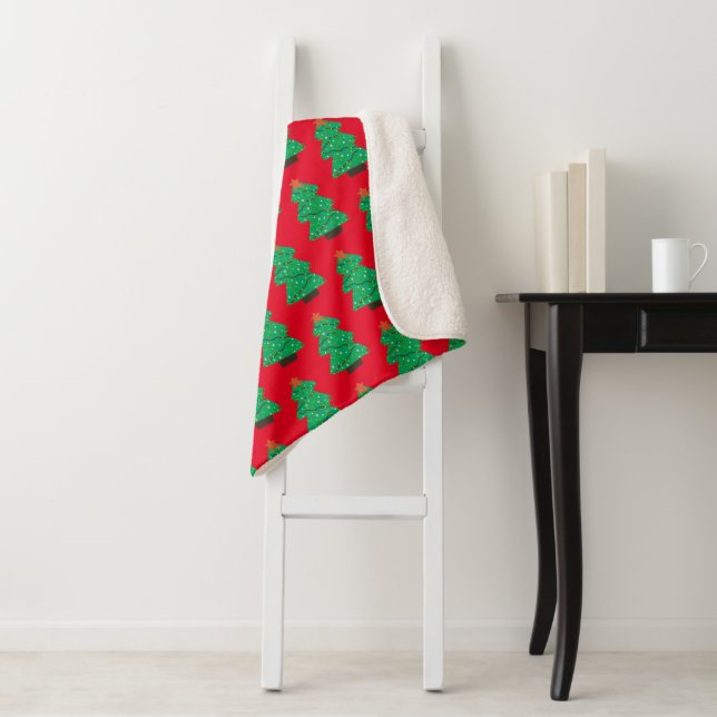 Niedlicher Weihnachtsbaum Sherpadecke (Beispiel)