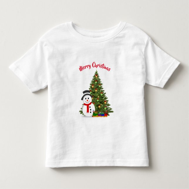 Niedlicher Weihnachtsbaum-T - Shirt für Kleinkinde (Vorderseite)