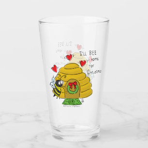 Niedlicher Weihnachtsbäume Funny Holiday Cartoon Glas