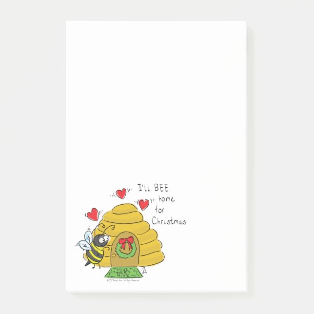 Niedlicher Weihnachtsbäume Funny Holiday Cartoon Post-it Klebezettel (Vorderseite)